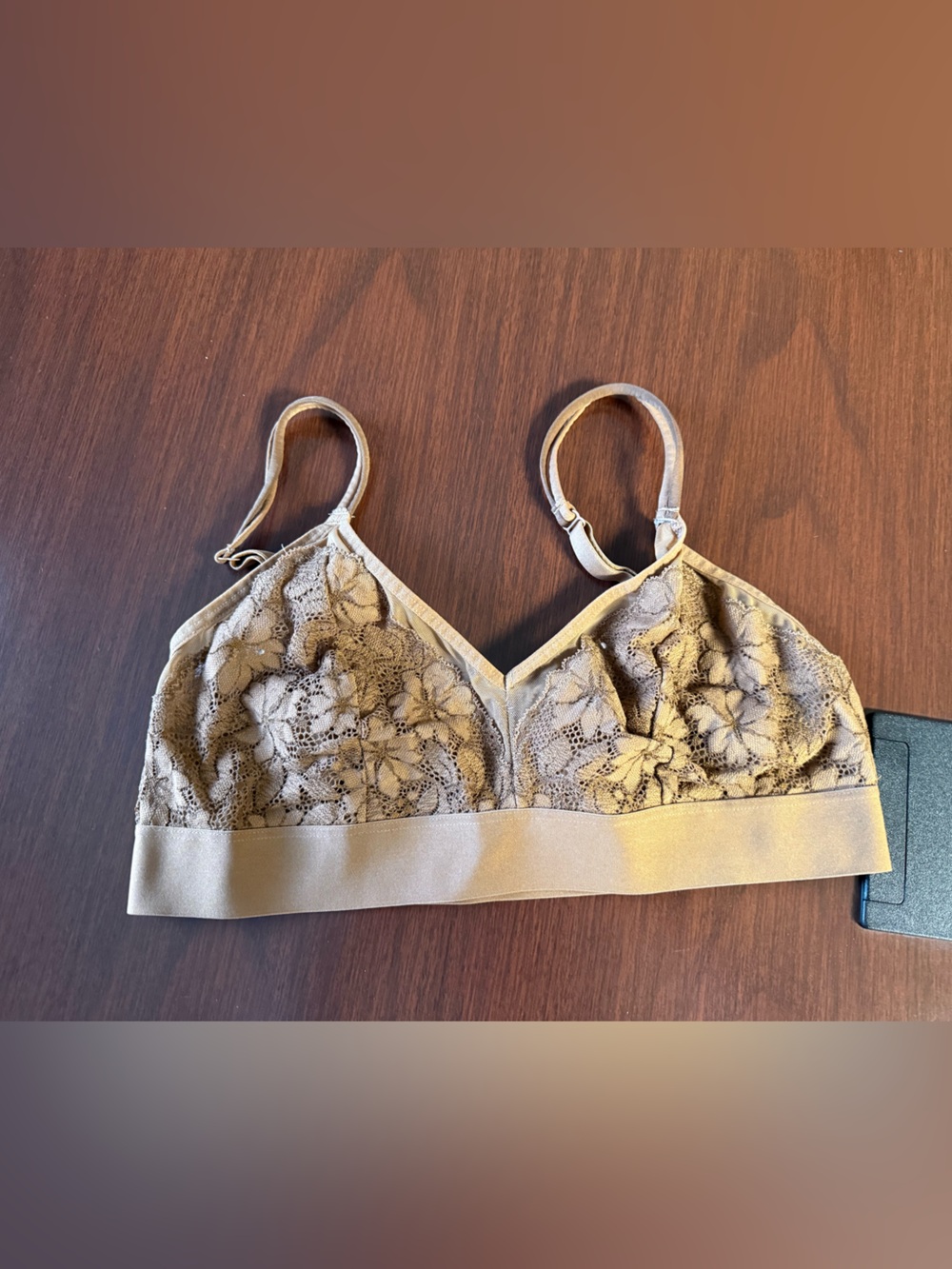 Auden Beige Lace Bralette